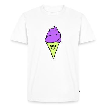 Icecream - Men's Premium Organic T-Shirt - white - Front - Nico (187cm)