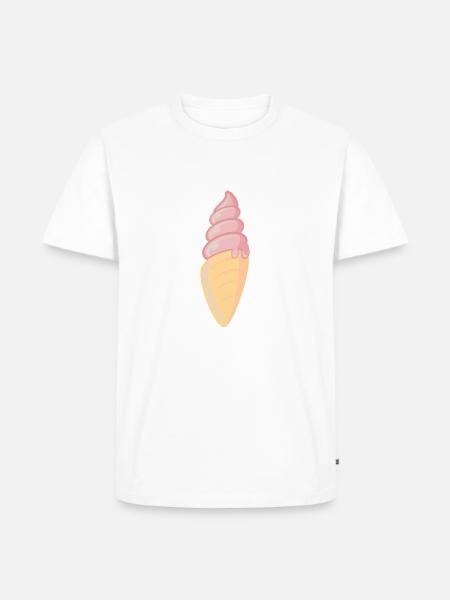 Ice Cream / Eiscreme / Softeis - Männer Premium Bio T-Shirt - Weiß