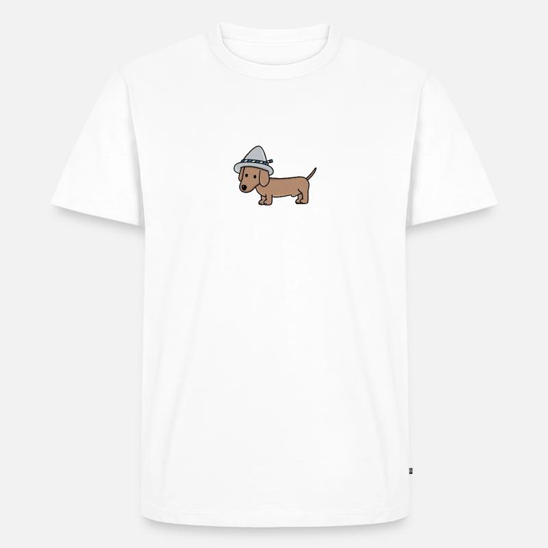 German Dackel - Männer Premium Bio T-Shirt - Weiß