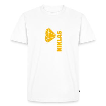 Gift for Niklas - Men's Premium Organic T-Shirt - white - Front - Nico (187cm)