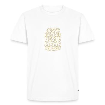 Josse comme un dicton - T-shirt Premium bio Homme - blanc - Devant - Nico (187cm)