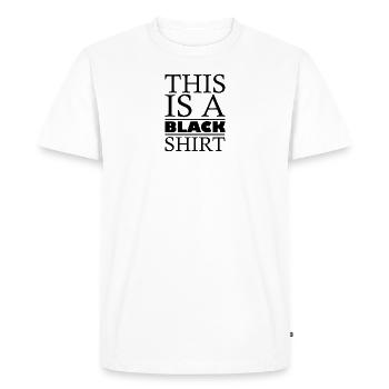 Chemise noire - T-shirt Premium bio Homme - blanc - Devant - Nico (187cm)