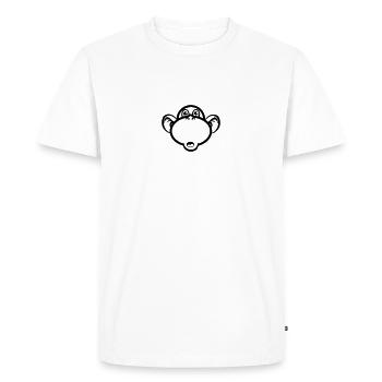 monkey funny funny goofy - Men's Premium Organic T-Shirt - white - Front - Nico (187cm)