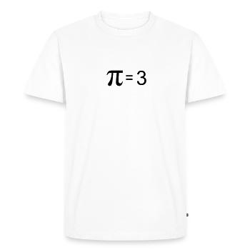 pi-égale-3 - T-shirt Premium bio Homme - blanc - Devant - Nico (187cm)