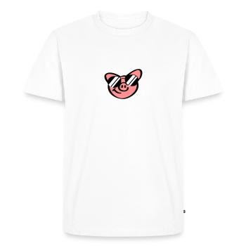 Cool Pig Face - T-shirt Premium bio Homme - blanc - Devant - Nico (187cm)