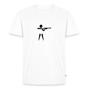 Tireur sportif - T-shirt Premium bio Homme - blanc - Devant - Nico (187cm)