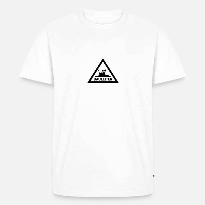 bauleiter - Männer Premium Bio T-Shirt - Weiß
