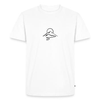 Montagnes randonnée Alpine soleil - T-shirt Premium bio Homme - blanc - Devant - Nico (187cm)