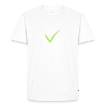 Course du crochet brosse - T-shirt Premium bio Homme - blanc - Devant - Nico (187cm)