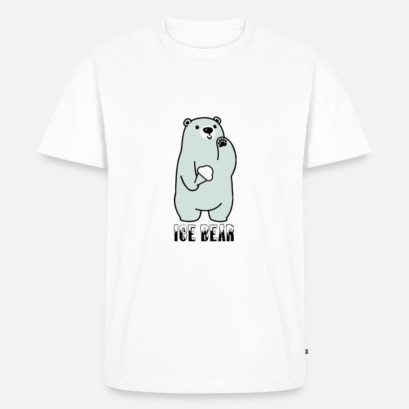 Ice Bear - Männer Premium Bio T-Shirt - Weiß