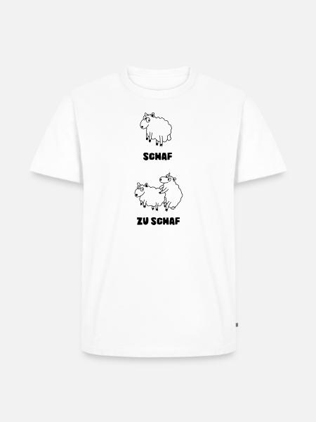 Zu Schaf - Männer Premium Bio T-Shirt - Weiß
