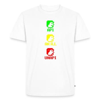 API UNAPI ORI - T-shirt Premium bio Homme - blanc - Devant - Nico (187cm)