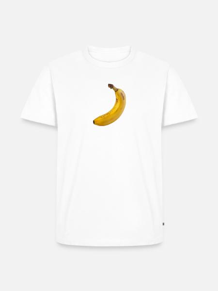 Banane - Männer Premium Bio T-Shirt - Weiß