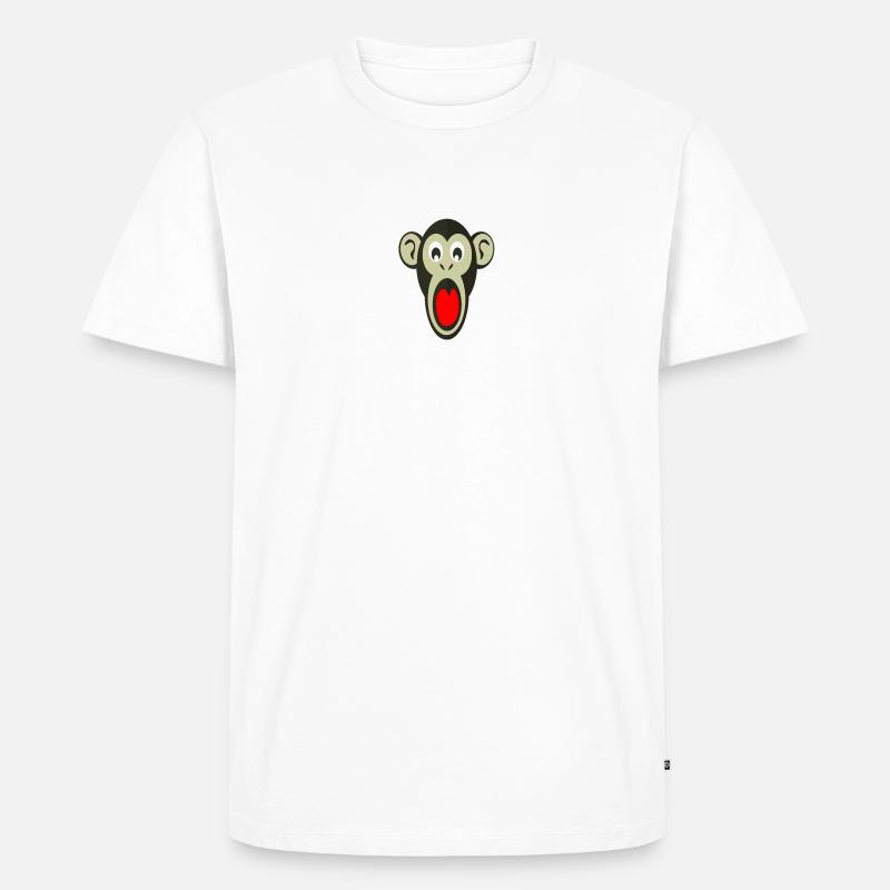 affengesicht - Männer Premium Bio T-Shirt - Weiß