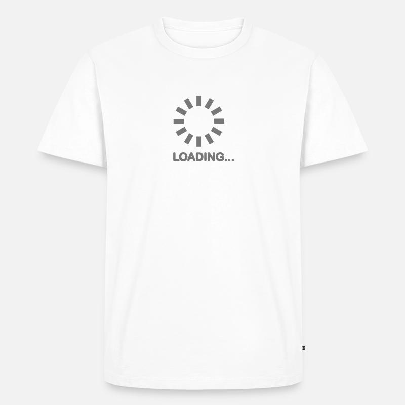Loading - Männer Premium Bio T-Shirt - Weiß