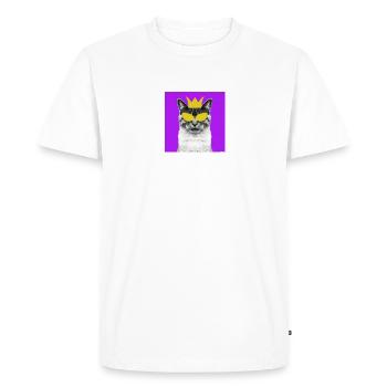 Blind Cat 1 - Men's Premium Organic T-Shirt - white - Front - Nico (187cm)