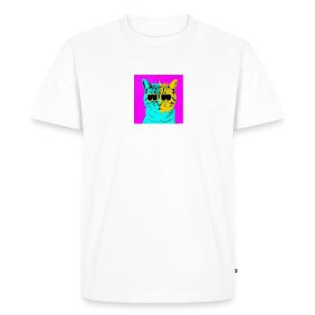 Chat aveugle 7 - T-shirt Premium bio Homme - blanc - Devant - Nico (187cm)