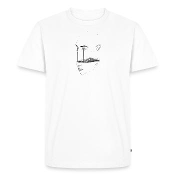 Oil Spleen - T-shirt Premium bio Homme - blanc - Devant - Nico (187cm)