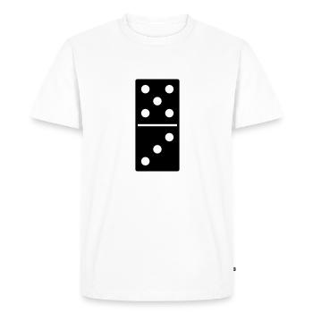 DOMINO STONE 5: 3 - COULEUR VARIABLE - CONCEPTION DE VECTEUR! - T-shirt Premium bio Homme - blanc - Devant - Nico (187cm)