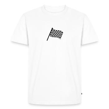 racing_flag - Men's Premium Organic T-Shirt - white - Front - Nico (187cm)