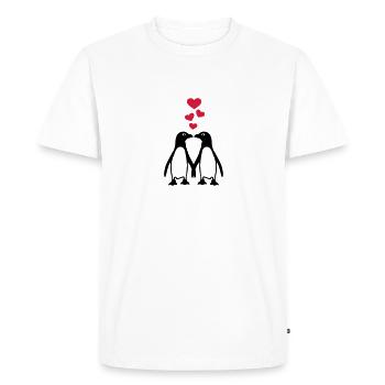Manchot - T-shirt Premium bio Homme - blanc - Devant - Nico (187cm)