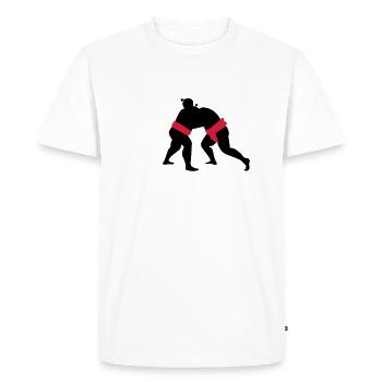 Sumo - T-shirt Premium bio Homme - blanc - Devant - Nico (187cm)