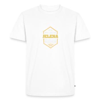 Jelena comme surnom - T-shirt Premium bio Homme - blanc - Devant - Nico (187cm)
