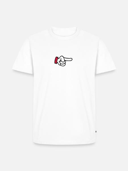 pointing finger / Zeigefinger (3c) - Men's Premium Organic T-Shirt - 