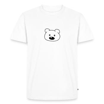 Bear Head - Men's Premium Organic T-Shirt - white - Front - Nico (187cm)