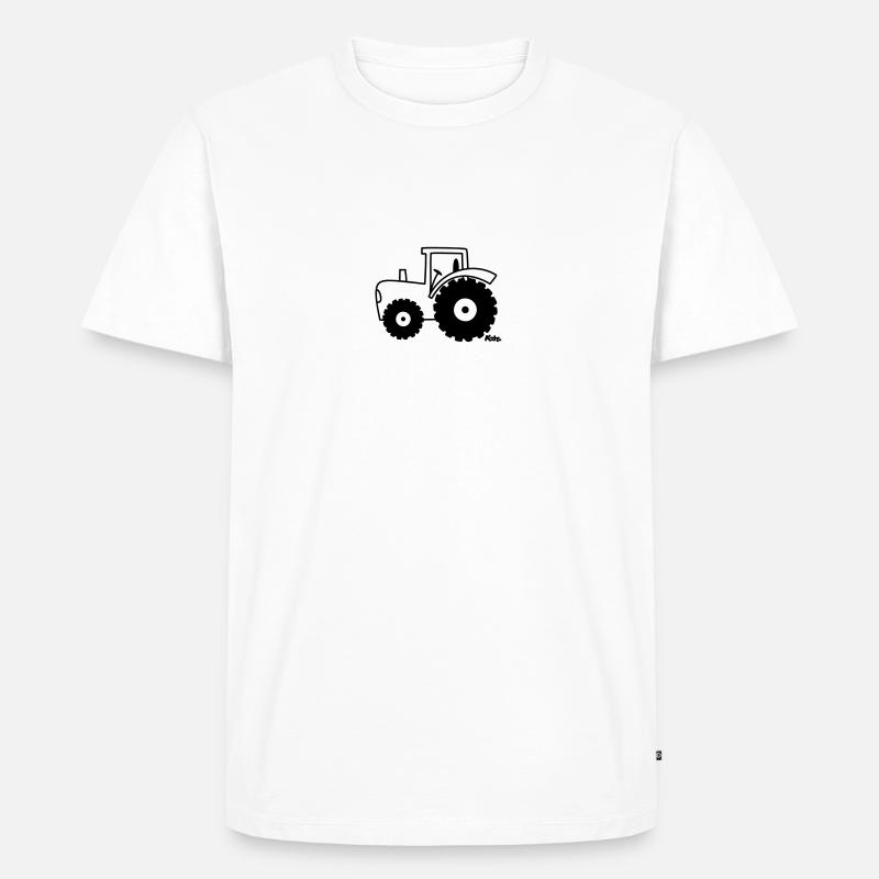 Traktor - Männer Premium Bio T-Shirt - Weiß