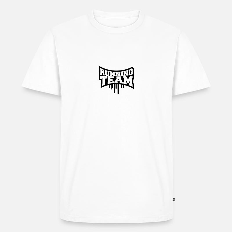 Cool Running Team Graffiti - Männer Premium Bio T-Shirt - Weiß