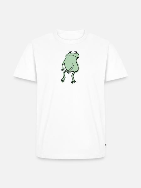 Frosch unbeliebt - Männer Premium Bio T-Shirt - Weiß