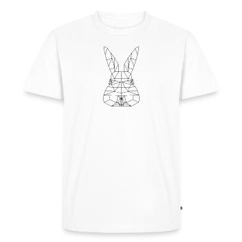 Polygone de lapin de Pâques - T-shirt Premium bio Homme - blanc - Devant - Nico (187cm)