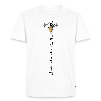 Buzzer d'abeille d'été - T-shirt Premium bio Homme - blanc - Devant - Nico (187cm)