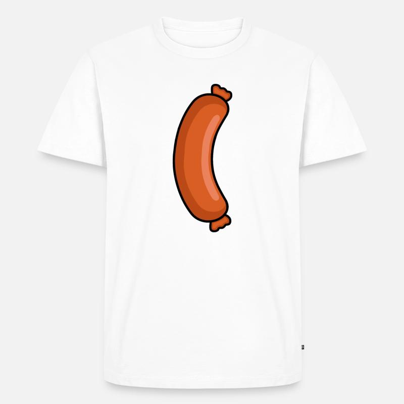 Leckere Wurst – Metzger Fleischfresser Design - Männer Premium Bio T-Shirt - Weiß
