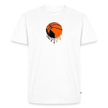Art de rue dégoulinant de basket - T-shirt Premium bio Homme - blanc - Devant - Nico (187cm)