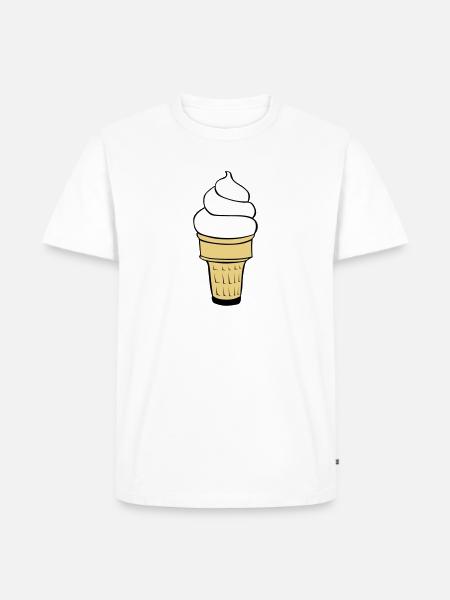 Ice Cream Cone - Men's Premium Organic T-Shirt - white