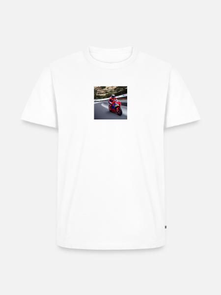 Superbike 01 - Männer Premium Bio T-Shirt - Weiß