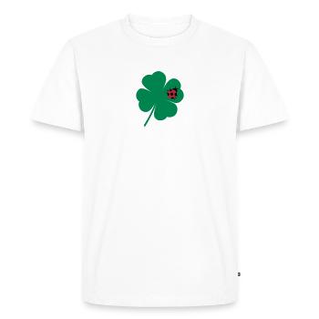 clover leaf feuille de trèfle - T-shirt Premium bio Homme - blanc - Devant - Nico (187cm)
