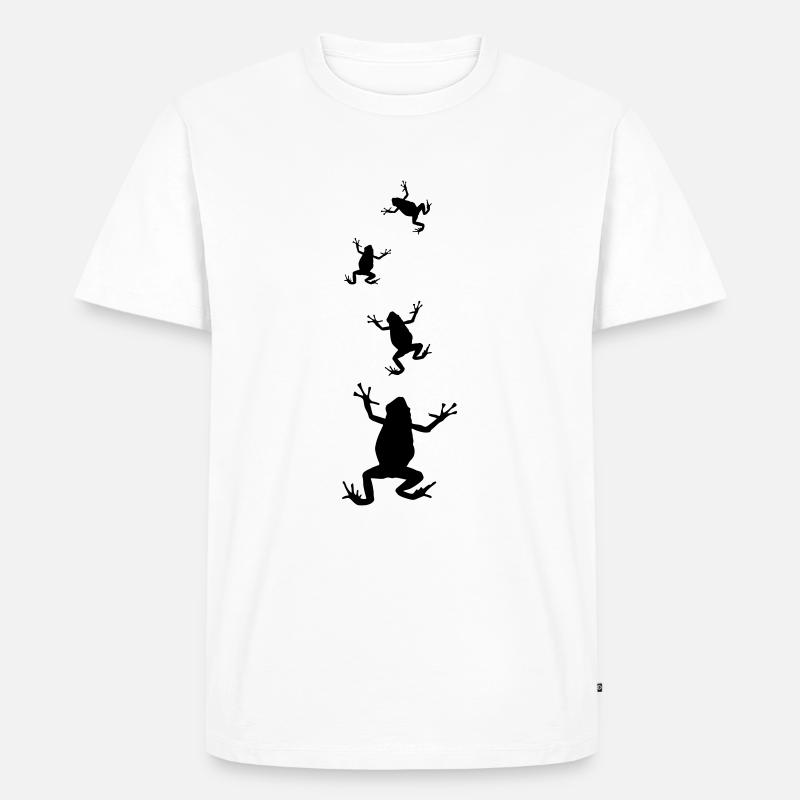 frog silhouette frogs toad - Men's Premium Organic T-Shirt - white