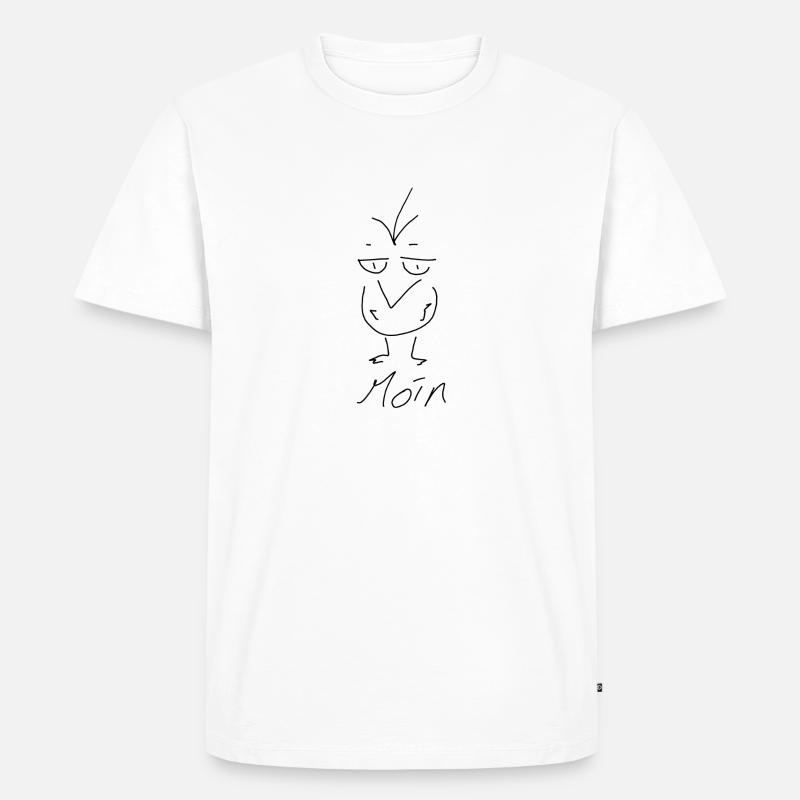 Moin - Männer Premium Bio T-Shirt - Weiß