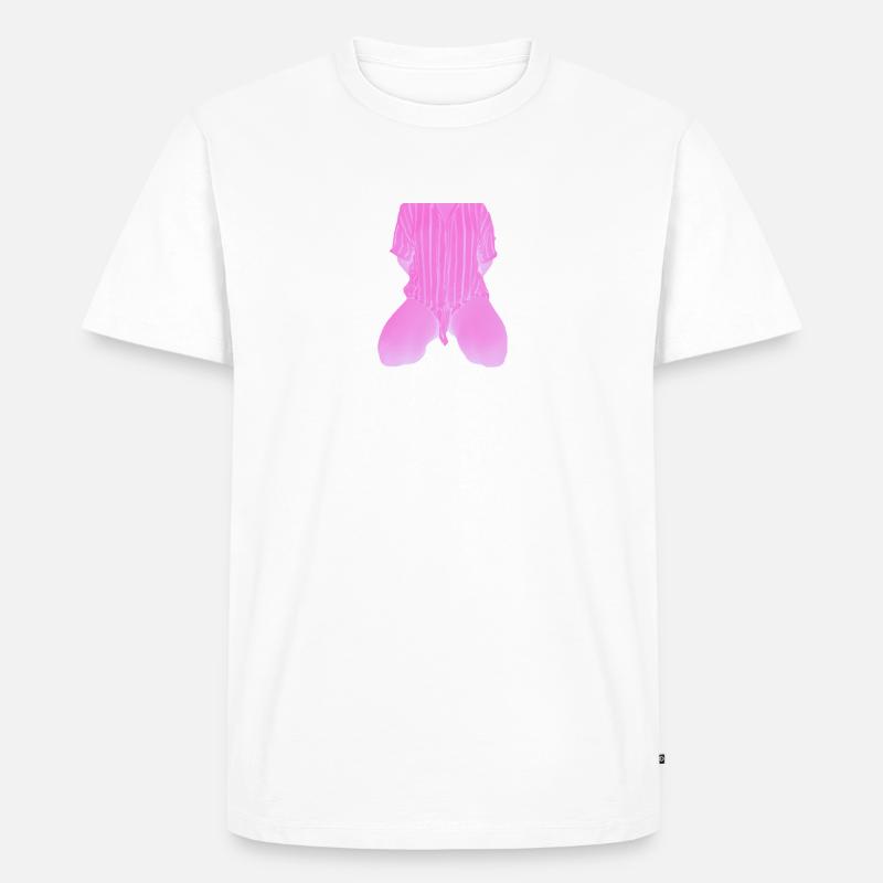 Gutes Mädchen warte - Männer Premium Bio T-Shirt - Weiß
