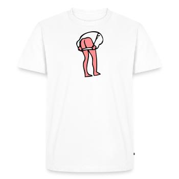 ass spank dude man 1 - Men's Premium Organic T-Shirt - white - Front - Nico (187cm)
