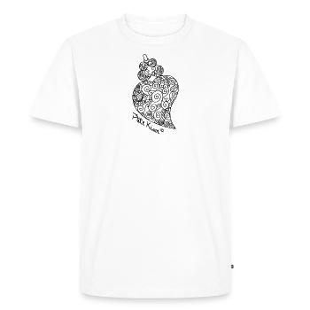 Heart of Black Viana - Men's Premium Organic T-Shirt - white - Front - Nico (187cm)