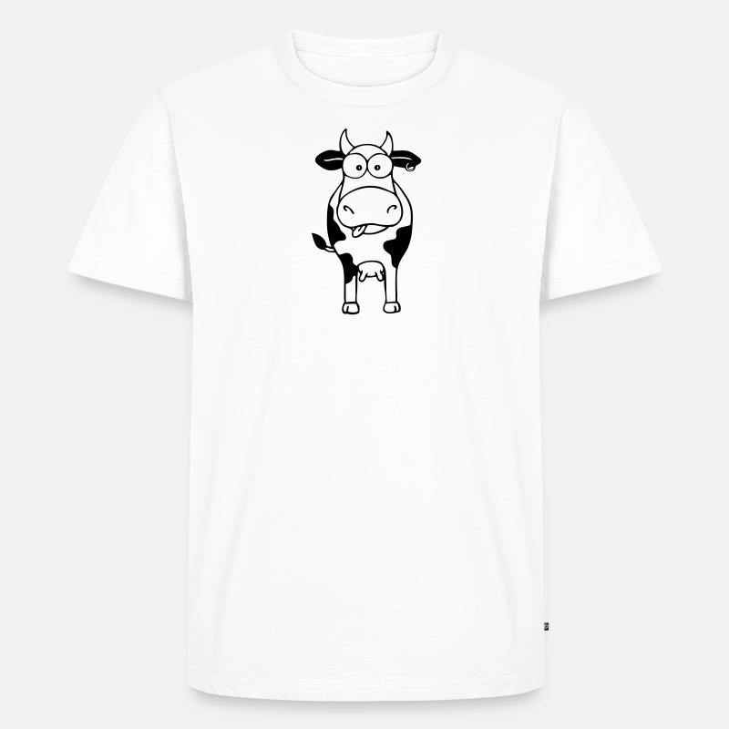 Kuh weiss - Männer Premium Bio T-Shirt - Weiß