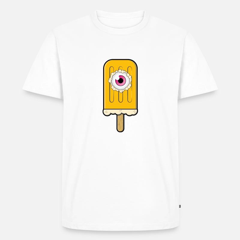 Augapfel Eis - Männer Premium Bio T-Shirt - Weiß