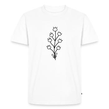 fleur - T-shirt Premium bio Homme - blanc - Devant - Nico (187cm)