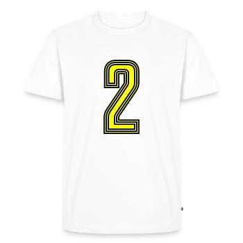2 - Men's Premium Organic T-Shirt - white - Front - Nico (187cm)