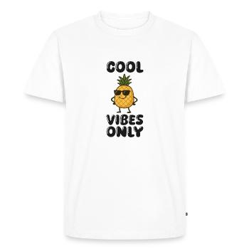 Bande dessinée ananas - T-shirt Premium bio Homme - blanc - Devant - Nico (187cm)