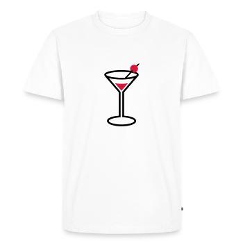 Martini verre à cocktail - T-shirt Premium bio Homme - blanc - Devant - Nico (187cm)